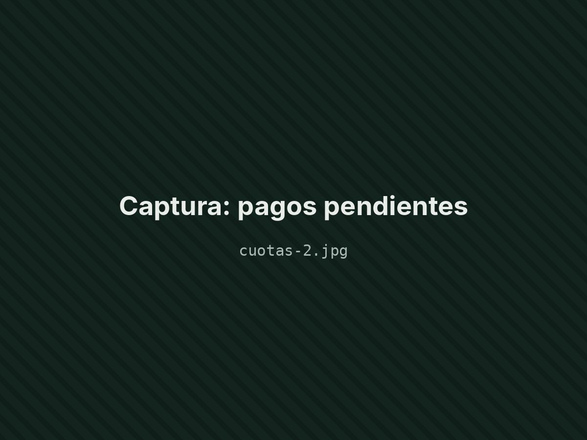 Pagos pendientes